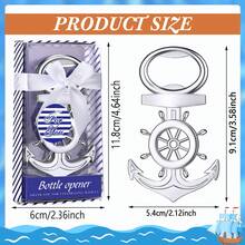 12-częściowy otwieracz do butelek Rudder, najpopularniejsze upominki na wesela w stylu oceanicznym, otwieracze do butelek w stylu oceanicznym, przyjęcie na plaży, prezenty na wieczór panieński, upominki na przyjęcie urodzinowe, dekoracje i pamiątki, upominki ślubne i prezenty ślubne, prezenty walentynkowe, artykuły kuchenne i barowe - Srebro - Zobacz 4
