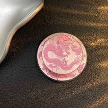 Creative Magnetic Phone Stand With Mirror, Magsafe Strong Attachment Magnetic Circle Air Cushion Back Sticker Compatible With IPhone, Android Phone, Gift For Birthday, Family, Friends Push-Pull Phone Grip, Phone Holder, Phone Accessories - Multicolor - View 4