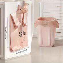 50pcs/Pack Large Size Pink Trash Bags, Heavy Duty Plastic Bags For Home, Kitchen, Living Room, Bedroom, Bathroom, Office, Dorm Use