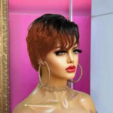 13*4 Lace Front Wigs Short Pixie Cut Wig Human Hair Wigs For Women 6inch Perfect For Daily Wear & Parties - S1/350 - 查看 4