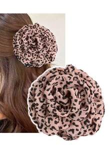 1个浪漫仙女大号布艺玫瑰发爪，法式扭辫发型造型器，发爪，发夹配饰，适合女性日常佩戴、各种造型、沙滩装、派对、舞蹈等场合，是送给女孩和女士的礼物，波西米亚风情人节发夹，发卡，发夹，发夹，发抓夹，发爪夹，秋冬季女士度假造型发饰，女士花朵发夹 - 彩色 - 查看 24