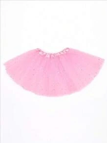 1pc Star Net Yarn Skirt, 30cm Length, Suitable For Teenagers, All Season, Fluffy, Mesh, Party, Role-Play, Carnival, Christmas, Halloween, Three-Layer, Ballet, Stage, Running, Star, Puffy, Princess,
