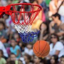 Red de baloncesto para exteriores, (220 g) 12 círculos Reemplazo de red de baloncesto profesional resistente, resistente a todo tipo de clima, adecuada para aro de baloncesto estándar de 12 aros para mujeres, gimnasio, juegos de baloncesto, duradera y gruesa