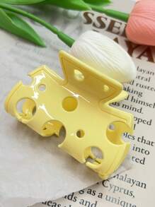 1pc New PVC Hair Clips Cute Pudding/Cheese Cartoon Cake Design Hair Accessories For Women,Hair Claw,Claw Clips,Hair Jaw Clip,Hair Clutch