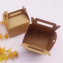 10pcs Black/White/Kraft Paper/Pink/Purple Candy Carrying Box Gift Box Paper Box - Black/white/kraft Paper/pink/purple Candy Carrying Box - View 5