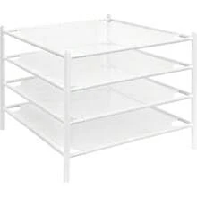 Sweater Drying Rack, Mesh Clothes Drying Rack, Stackable Laundry Drying Rack, Lay Flat Dryer For Delicates, Portable Dry Rack For Indoor Or Outdoor, White, 4-Pack - 4-Pack - View 1