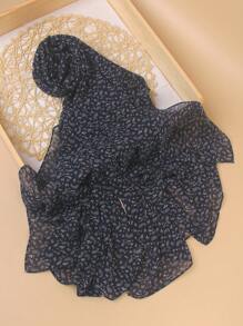 1 Piece Chiffon Paisley Cashew Print Chiffon Scarf, Elegant Female Hijab, Spring And Summer Soft And Breathable Sun-Proof Silk Scarf Shawl For Abaya