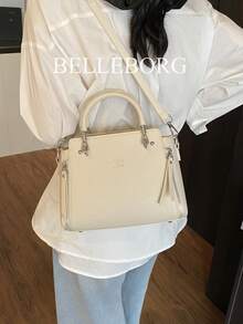 BELLEBORG 女士手提包，休闲日常手提包 - 米色 - 查看 5