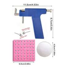 Kit professionale per piercing all'orecchio con 98 pezzi di orecchini e perline - Pistola per piercing all'orecchio riutilizzabile