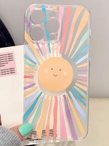 Cartoon Colorful Striped Sun Pattern Anti-Drop Phone Case Compatible With Apple Phones Waterproof Shockproof Scratch Resistant,International Version, Not The Domestic Version - Multicolor - View 4