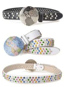 1pc Plain Color Polka Dot Contrast Color Casual Bohemian Retro Palace Style Party Cute Sexy Street Elegant PU Leather Belt, Suitable For All Seasons, Punk Hip-Hop