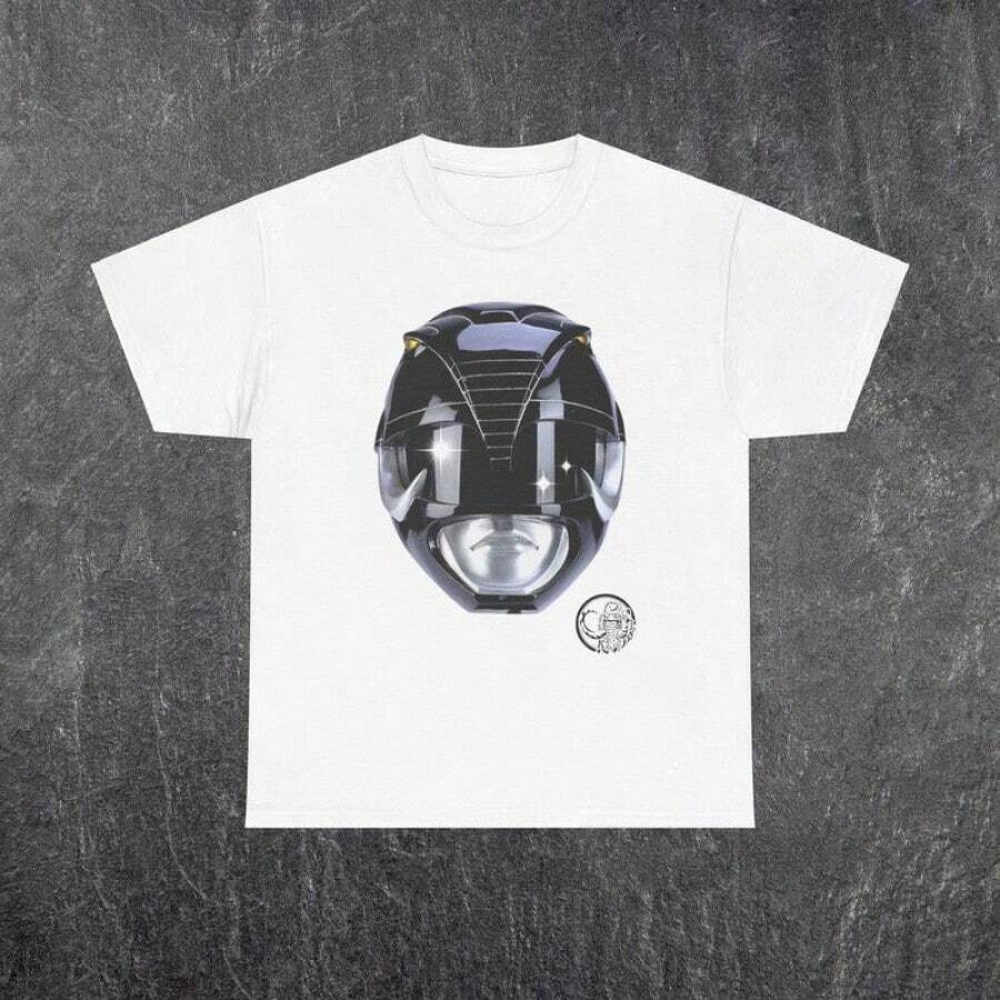 Camiseta del Power Ranger Negro MMPR - Blanco - Ver 1