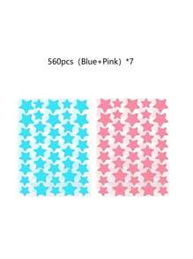 1120/840/560/280 Pcs Star Stickers, Back To School,Halloween & Christmas Decoration Stickers, Colorful Five-Pointed Star Stickers For Party, Holiday Photo Decoration, Face Decor Stickers (1 Sheet Per Color), For Decoration Only (Not For Makeup)2000/1400/160/80/40