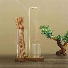 2-In-1 Glass Incense Burner With Detachable Ash Collector & Candle Holder – Elegant Aromatherapy For Meditation, Yoga, Tea Spaces, And Home Decor – Perfect Gift For Relaxation & Spiritual Practices, Meditation Accessories | Modern Aromatherapy | Versatile Holder Design, Perfect For Thanksgiving