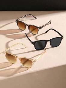 3 Pieces Of Midin Full-Frame Retro Rice Nail Versatile Fashion Snug Fit Teen Glasses - Multicolor - View 2