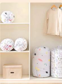 1pc,Drawstring Storage Bag,Folding Storage Bag,Round Storage Bag,Moisture-Proof Storage Bag,Quilt Storage Bag,Moving And Packing Luggage Bag,Organize Clothes Storage Bag,Drawstring Bag