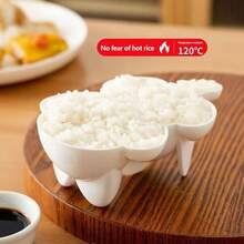 Lovely Cat Shaped Rice Ball Maker - Ideal For Sushi & Seaweed Rolls, 200g Capacity Rice Bowl, Suitable For Home Kitchen & Picnics, DIY Bento Box Accessory, Sushi Mold Tool, Baby Feeding, Creative Cat Design Lunch Box, Made Of Safe Plastic, Applicable For Kitchen & Dining, For Making Rice, Mashed Potato, Pumpkin Puree, Breakfast, Grilling And Outdoor Cooking - White - View 7