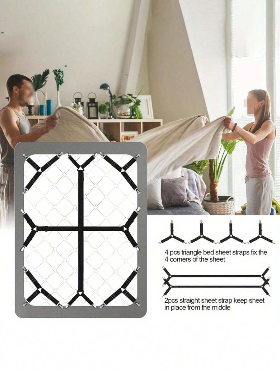 Adjustable Bed Sheet Mattress Quilt Fastener Clips Clamp, Table Cloth Sofa Cover Bed Sheet Clips, Tent Metal Bedding Fasteners