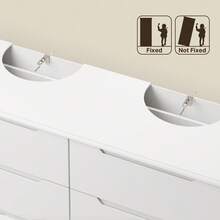 Black 6 Drawer Dresser For Bedroom, Modern Wood Chest Of Drawers With Cut-Out Handles, Accent Cabinet With Wide Double Drawers For Living Room, Entryway, 15.7" D X 47.3" W X 31.5" H