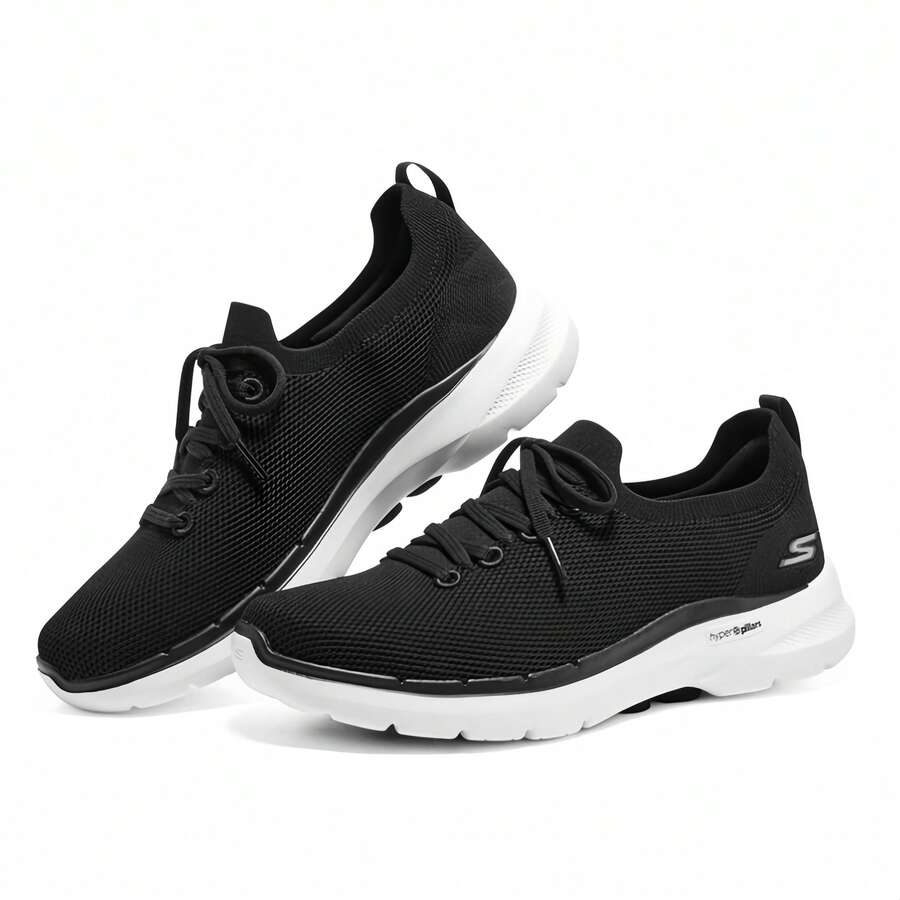 Skechers GO WALK 6 男士日常休闲舒适便鞋 - 黑色 - 查看 1