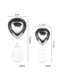 1/2pcs Stainless Steel Coffee Spoons Coffee Measuring Scoop With Graduated Measuring Spoon 15ml/30ml Beans Tea Sugar Barista Tools,School Supplies