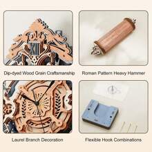 Robotime ROKR 3D-Puzzle-Wanduhr aus Holz zum Selbermachen für Erwachsene – Romantische Notizen, Zeitkunst, lasergeschnittenes mechanisches Modell, Heimdekorationsgeschenk und kreatives Bauhandwerk