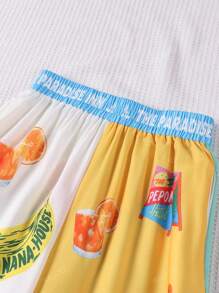 Conjunto informal de cordón con estampado personalizado estilo boho