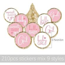 210pcs BabyShower Chocolate Kisses Party Favor Candy Stickers Shower Party Favor Kisses Candy Stickers, Sweet BabyParty Favors