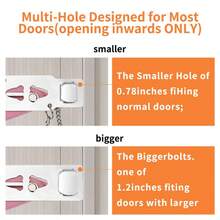 便携式门锁额外锁，用于额外的隐私和家庭安全，公寓安全锁，旅行门锁防止未经授权的进入，保护旅行、家庭、卧室、酒店、公寓中的家庭安全 - 彩色 - 查看 5