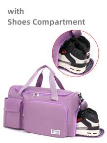 Borsa sportiva da palestra con scompartimento per le scarpe e tasche per riporre cose bagnate e asciutte, borsa a spalla casual per uomo e donna per allenamento, fitness, yoga, pilates, spiaggia, weekend, bagaglio a mano da viaggio