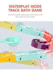 12pcs 24pcs 44pcs Ball Track Shower Water Slide Bath Toy Set With Mini Duck Interactive Multicolor Kids Bathtub Toy For Preschool Children Ideal Gift For Birthday Thanksgiving Christmas Etc Color Random