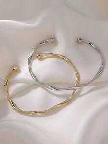 1 Stück Möbiusband Armband Damen Ins Kalter Wind Nischendesign verdrehtes Armband einfache Mode gehobenes Gefühl Freundschaftsarmband Weihnachts- oder Geburtstagsgeschenk