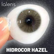 Lalens Lalens 1 par de lentes de contacto de colores con colores naturales y brillantes, lentes cosméticos desechables de 14,2 mm con una duración de 1 año, lentes de contacto color avellana Aurora