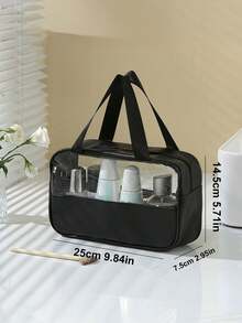3pcs/Set PVC Waterproof Travel Makeup Bag, Makeup Brush Organizer Bag, Cosmetic Storage Bag, Toiletry Bag, Summer Holiday Necessity, Perfume Storage Box, Semi-Transparent Cosmetic Bag, Beach Bag, Multi-Function Luggage Bag, Data Bag, Handbag, Lingerie Bag, Suitable For Lip Gloss, Lipstick For Comb, Nail Polish, Manicure, Jewelry, Perfume, Stationery, Digital Products Storage Beach Essentials Back To School - Multicolor - View 11