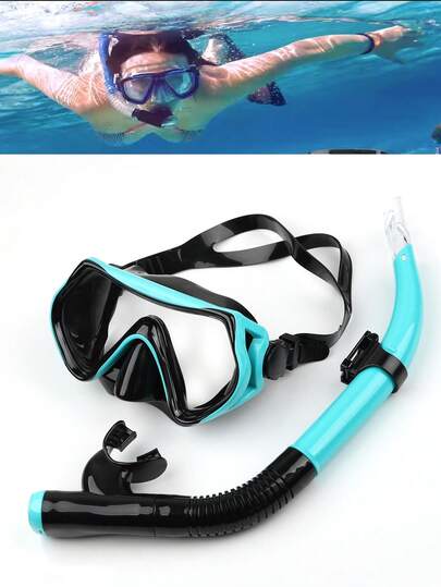 SHENYU Solunum Tüplü Şnorkel Maskesi Seti, Unisex Yetişkin ve Genç Şnorkelli Yüzme Gözlüğü, Plaj Gereçleri, Plaj Aksesuarları, Havuz Şamandırası