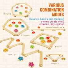 Children Balance Beam Stepping Stones Gymnastics Set 6 Piece Balance Board For Kids Indoor Outdoor Fun And Coordination Skills Development - Red - View 6