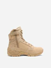 Botas Tácticas Militares para Hombre Trabajo Combate Motocicleta Botín - Caqui - Ver 6