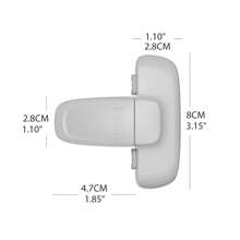 1pc Grey Fridge Child Lock, Anti-Open Clasp Lock Suitable For Refrigerator, Freezer Door That Won't Close Tightly, Independent Packaging