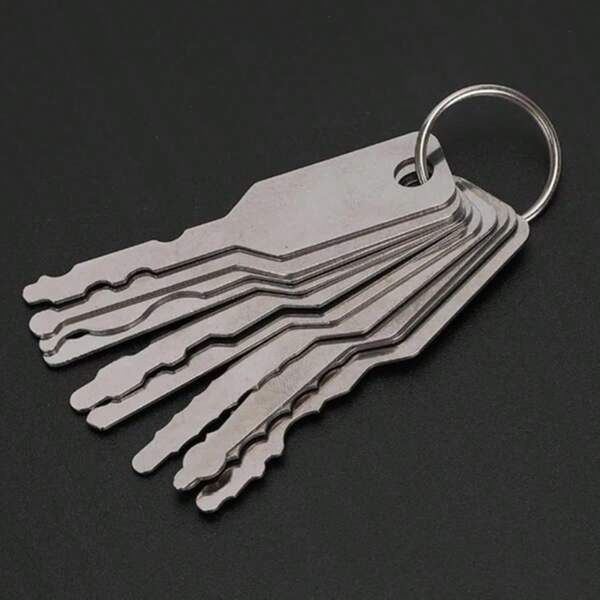 10pcs Stainless Steel Emergency Car Lock Picking Tool Set, Locksmith Unlocking Repair Kit