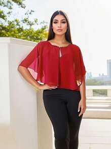 1 pezzo Scialle cardigan in chiffon morbido da donna per l'estate, perfetto come stola da sposa per cerimonie serali e come mantellina parasole per accessori fotografici da donna