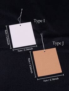 20/50/100张牛皮纸标签，附弹力绳。价格标签、便签标签、礼品标签。 - 白色 - 查看 6