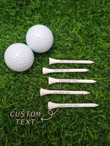 5pcs 20pcs 30pcs 50pcs Custom Golf Tees Set - Personalized Engraved Tees For Groomsmen Unique Bachelor Party & Wedding Golf Gifts, Premium Golf Weekend Accessories - Wood Color - View 1