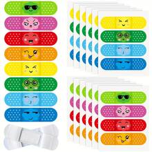 10/30/60pcs Colorful Smiling Face Elastic Bands, 8 Different Colors Breathable PE Elastic Bands, Suitable For Emergency Kits - Multicolor - View 2