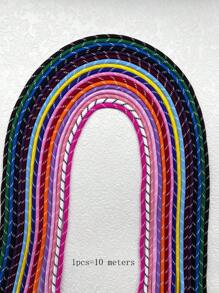 10 Meters Of 1pc 5mm Colorful Dotted Polyester Braided Cord For Hoodies, Pants, Bags, Phone Straps, DIY Crafts, Everyday Use