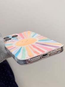 Cartoon Colorful Striped Sun Pattern Anti-Drop Phone Case Compatible With Apple Phones Waterproof Shockproof Scratch Resistant,International Version, Not The Domestic Version - Multicolor - View 2