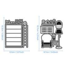 2025 新款家具、书架、梯子金属切割模具，用于剪贴簿卡片制作模板压花工艺装饰 - 銀色 - 查看 7