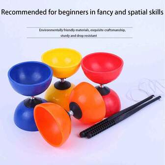 Skakpinne med dubbelt huvud, Diabolo, sensorisk integrationsträning med dubbla hjul, dekorationer för att kasta