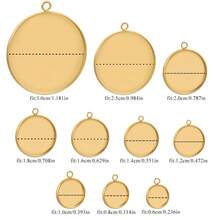 10pcs Stainless Steel 6-30mm Round Bottom Bracket Pendant Can Be Set With Gemstones DIY Necklace Bracelet Jewelry Accessories Making - Pendant - View 6