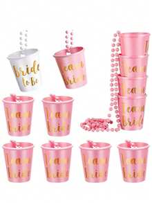 8/12/24 套 Ashot 玻璃杯，适用于新娘送礼会、婚礼派对和新娘行李，白色，也适用于订婚、新娘送礼会、葬礼、海娜彩绘派对、圣诞节、房间墙面装饰、圣诞装饰、饰品、礼物、花环、感恩节、家居装饰 - 彩色 - 查看 5