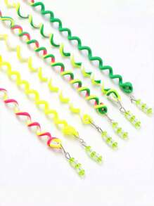 6pcs Kids Braided Hair Accessories Hair Ties, Braiding Tool For Girls Curly Hair Buns